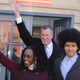 Dante de Blasio with his mother and father, NYC mayoral candidate Bill de Blasio (Bill de Blasio campaign)